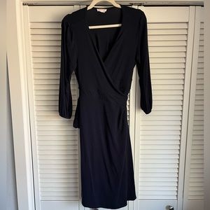 Ingrid & Isabel Navy Wrap Maternity Dress Size Small